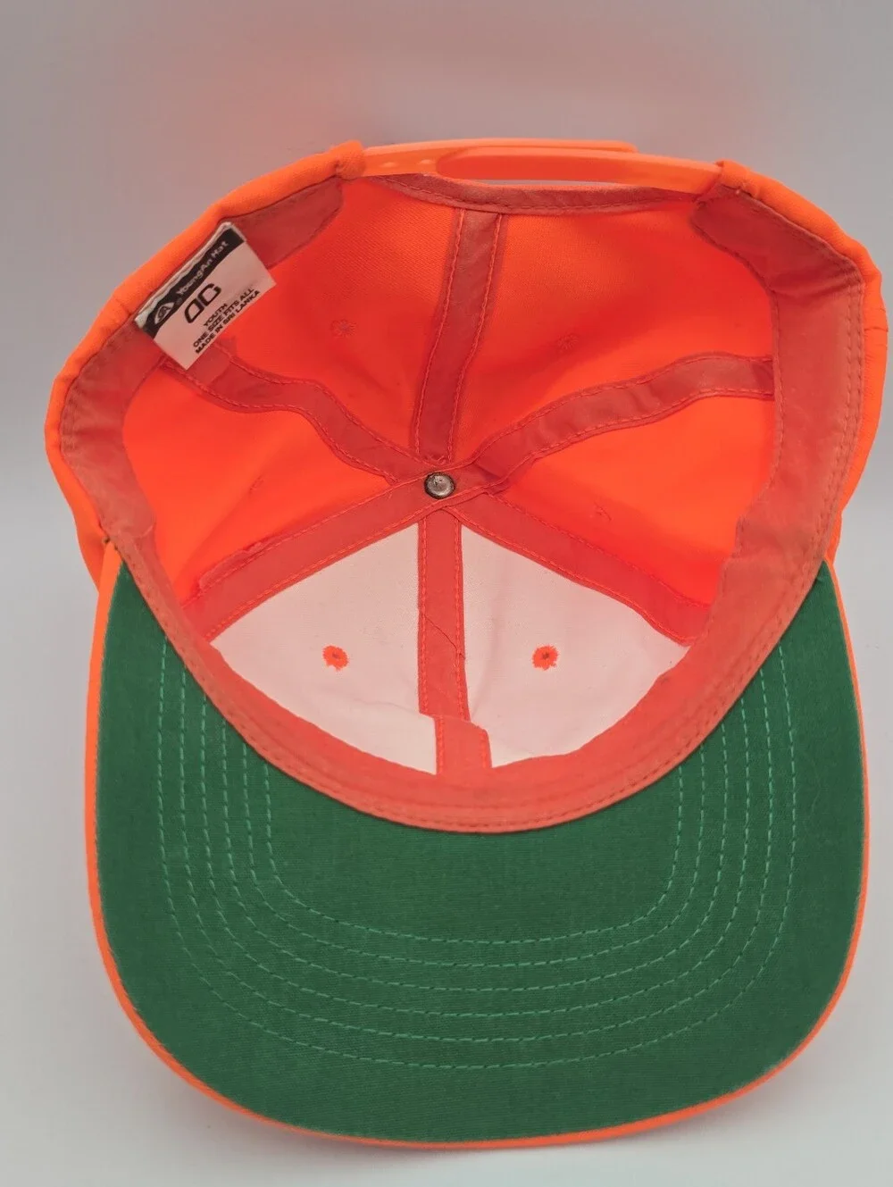 Vintage Youngan Youth Solid Orange Adjustable Snapback Hat